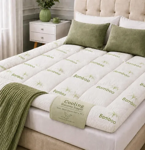 Miniatura 10 de Cubrecolchón de felpa extra grueso Twin XL para dormitorio universitario, suave y refrescante con superficie acolchada (Pillow Top) para aliviar