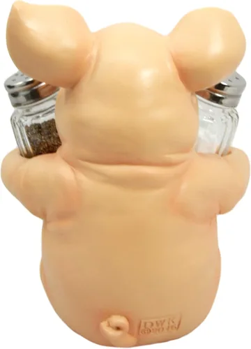Miniatura 4 de Ebros Gift Animal Farm Granero Cerdo Cerdo Sal Pimienta Shakers Titular Estatuilla Cerdo Cerdo Caprichoso Cerdo Tocino Piglet Estatua Organizador