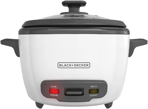 Miniatura 16 de BLACK+DECKER Olla arrocera de 3 tazas, RC503, 1.5 tazas de arroz crudo, cesta de cocción al vapor, recipiente antiadherente extraíble, un toque
