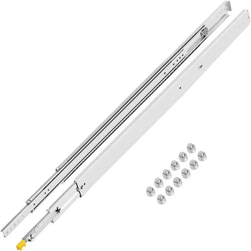 Miniatura 4 de VEVOR Diapositivas de Cajón, 1 Par de Diapositivas de Cajón de 102cm con Bloqueo, Capacidad de Carga de 227kg, Guías de Cajón con Rodamiento