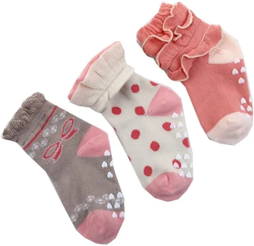 Miniatura 2 de Calcetines de algodón antideslizantes para bebés y niñas pequeñas (0.0 ft-10y)