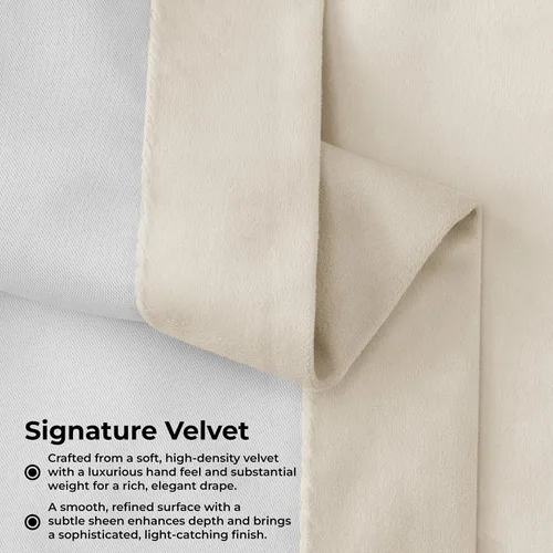 Miniatura 2 de HPD Half Price Drapes Cortinas Opacas de Terciopelo - 84 Pulgadas de Largo 1 Panel Cortina Opaca Signature Plisada para Sala de Estar y Dormitorio