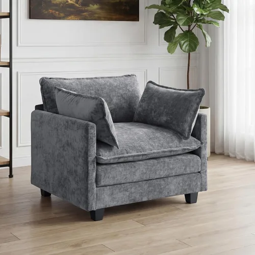 Miniatura 26 de Sofá seccional, cómodo sofá modular de nube, sofá modular de asiento profundo, sofá moderno en la nube, sofás modulares para sala de estar, Beige