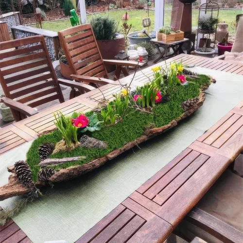 Miniatura 7 de Musgo Falso para Manualidades 39" x 39" Musgo Artificial para Decorar Plantas de Interior Césped Falso Verde Oscuro para Macetas Manualidades DIY