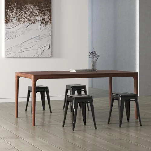 Miniatura 2 de Brage Living Juego de 4 taburetes industriales de metal de 18 pulgadas, taburetes apilables para aula, sillas de comedor de metal sin respaldo
