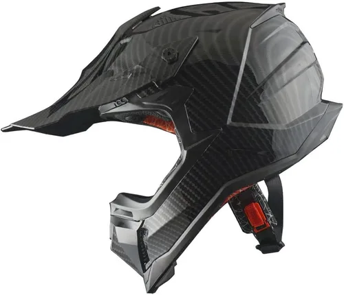 Miniatura 2 de 1Storm - Casco de motocross para adulto ATV Dirt Bike BMX MX, estilo pista de montaña JH601; paquete de casco de fibra de carbono negro, gafas