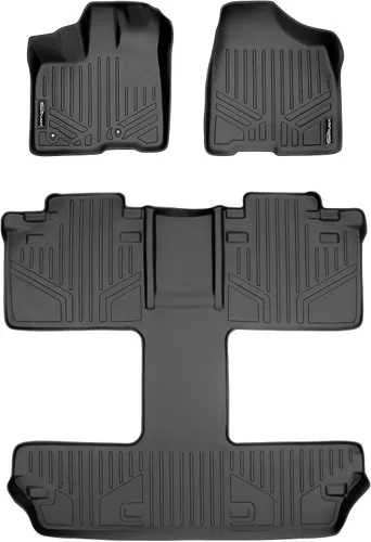 Miniatura 53 de SMARTLINER Alfombrilla de suelo para maletero de carga para todo tipo de clima, detrás de la segunda fila para Toyota Sienna 2011-2012