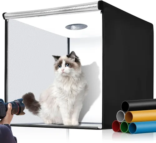 Miniatura 9 de Caja de luz portátil y caja suave, tienda de campaña profesional de 16 x 16 pulgadas con 120 luces LED para estudio fotográfico, caja de luz