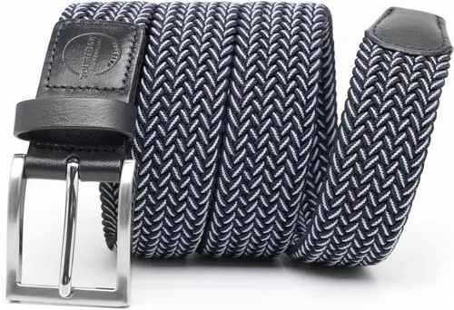 Miniatura 8 de Cinturón elástico para hombre, tejido elástico trenzado, cinturón de tela casual para golf, caza, pantalones de mezclilla