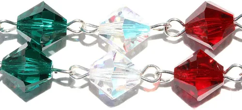 Miniatura 4 de Rosario de oración católica hecho con piedras preciosas, cristal austriaco o vidrio Incluye bolsa de rosario, folleto Cómo rezar el rosario y mes