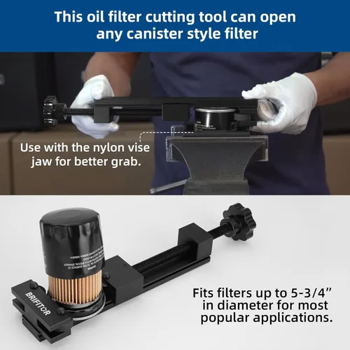 Miniatura 2 de Herramienta de corte de filtro de aceite, cortador de filtro de aceite 66490, se adapta a filtros de hasta 5-1/2" de diámetro. Con un juego