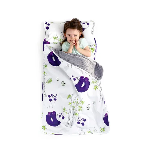 Miniatura 13 de JumpOff Jo Colchoneta de siesta extra larga para niños - Cómoda colchoneta de descanso para niños con almohada extraíble y manta ultra suave