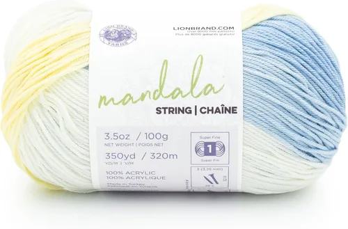 Miniatura 9 de Lion Brand Yarn Hilo Mandala String, Hilo Fingering para Tejer y Crochet, Acoustic, 1 Paquete
