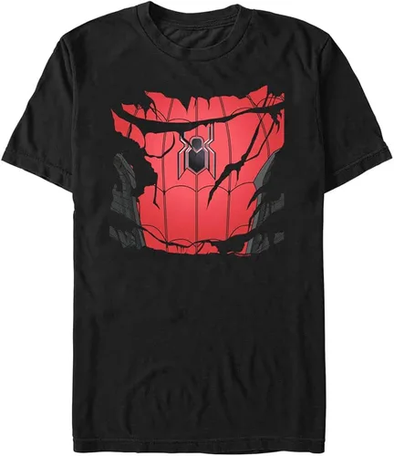 Marvel Big & Tall Spider-Man No Way Home - Disfraz de Spiderman para hombre, camiseta de manga corta, color negro, talla 4XL, Negro, 4X-Large Big