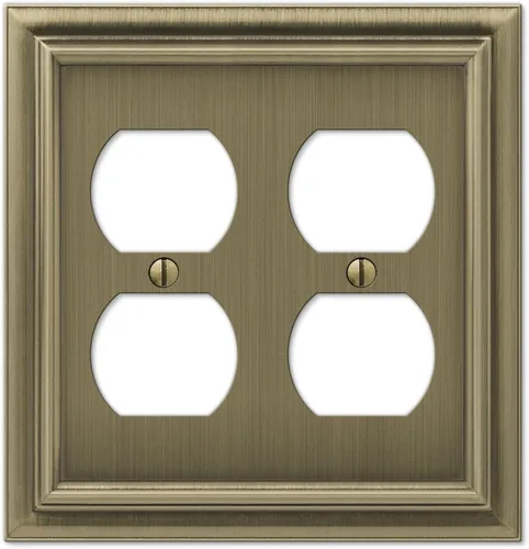 Miniatura 21 de Amerelle 94BW Continental - Placa de pared, 1 en blanco, metal fundido, blanco, 1 paquete