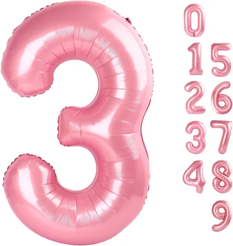 Miniatura 390 de Globos de números de 5 globos de 40 pulgadas, decoraciones de cumpleaños azules para niños y niñas, globos de números azul marino grandes