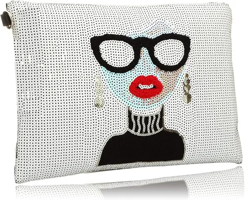 Simcat Bolso de mano de gran tamaño, bolso de mano de cuero de diseñador grande para mujer, color blanco, talla única, Blanco