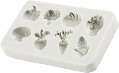 Miniatura 3 de Molde de fondant de verduras, zanahoria, tomate, coliflor, chocolate, moldes de silicona para decoración de pasteles de azúcar, decoración