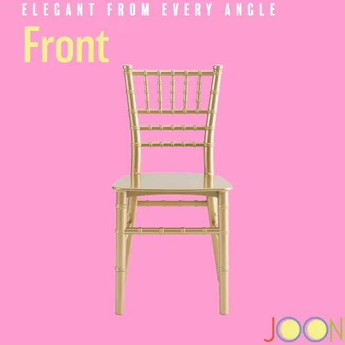 Miniatura 5 de JOON Paquete de 2 sillas Tiffany Chiavari para niños, 25 x 13 x 14.5 pulgadas, policarbonato, altura del asiento de 12.75 pulgadas, diseño elegante