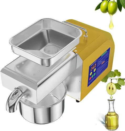 1100w Oil Press Machine, Automatic Oil Press Machine, Hot And Cold Pressed Oils Machines, 40-300℃ Temperature Adjustable, For Peanut Sesame Coconut