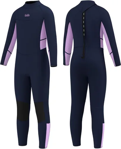 Miniatura 10 de Goldfin Traje de neopreno para niños y niñas, 0.118 in de neopreno con cremallera trasera que mantiene el calor para agua fría, natación, buceo