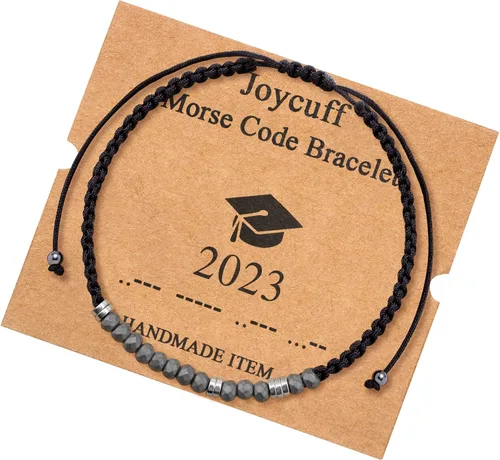 Miniatura 2 de JoycuFF Regalos inspiradores para niñas pulseras con código morse para mujer joyería única para hija mamá papá hijo regalo de amistad para mejores
