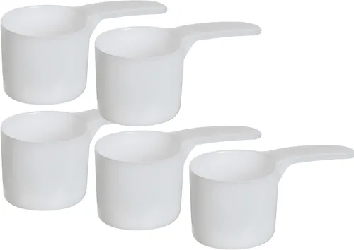 Miniatura 4 de Cuchara de envasado de medición de plástico de 2.4 fl oz (= 70 cc/ = 4.73 cucharadas/= 2.37 fl oz/ = 0.3 taza), mango medio - para medir y dispensar