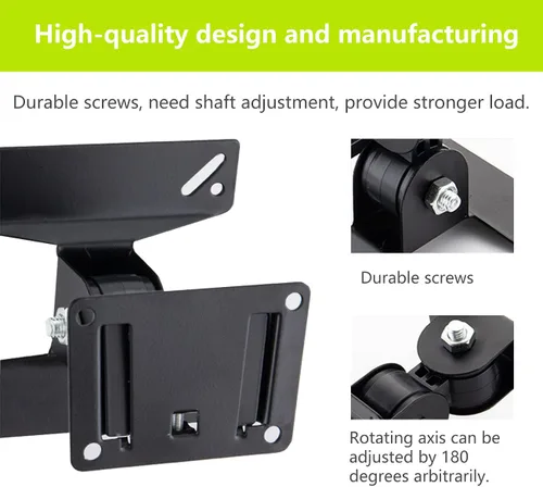 Miniatura 3 de Soporte de pared para monitor de TV con inclinación y extensión para la mayoría de pantallas LED LCD OLED de 14 a 27 pulgadas, compatible con 75 100