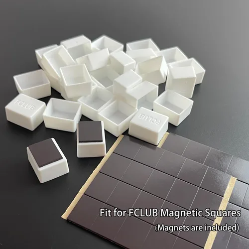 Miniatura 4 de Paleta de acuarela para pintura con 40 piezas de plástico blanco vacío para acuarela media cacerola con cuadrados magnéticos, paleta de pintura