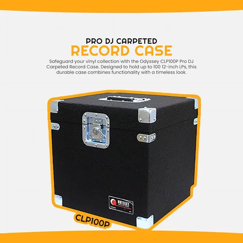 Miniatura 9 de Odyssey CLP100P Carpeted Pro Lp caso con hardware empotrado para 100 Lp de vinilo