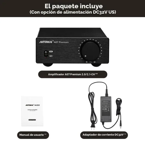 Miniatura 8 de AIYIMA A07 TPA3255 Amplificador de potencia 300Wx2 HiFi Clase D Amplificador de Audio Mini Amplificador Estéreo de 2 Canales para Altavoz Pasivo