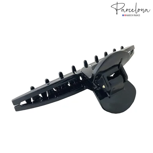 Miniatura 6 de Parcelona Pinza de pinza de pelo con pinza para el cabello cubierta negra francesa para mujer