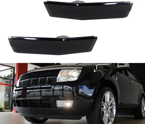 Miniatura 9 de Compatible con Lincoln MKX 2007 2008 2019 2010 Parachoques trasero y delantero marcador lateral ámbar/rojo carcasas 4ps