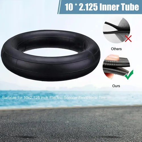 Miniatura 4 de Cooryda Cámara de aire, cámara interior de 10 x 2.125 pulgadas para ruedas de repuesto de neumáticos de scooter eléctrico con vástago de válvula