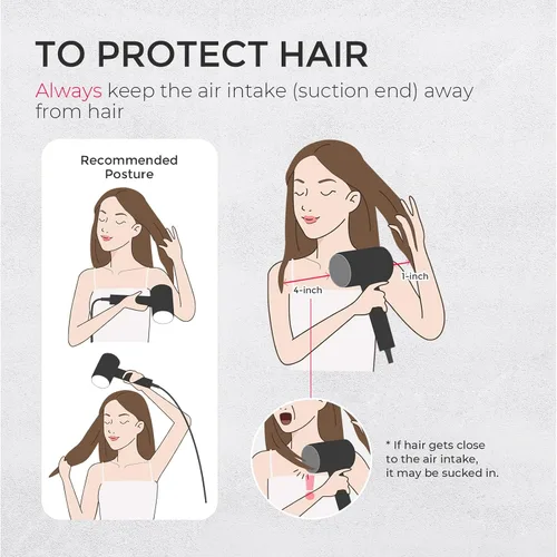 Miniatura 7 de Secador de pelo con difusor TYMO - Secador de pelo iónico de 300 millones con difusor y accesorio de peine para cabello rizado, secador de pelo