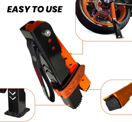 Miniatura 5 de GRAND PITSTOP Soporte de Mantenimiento para Motocicletas, Soporte de Elevación Portátil y Compacto, Gato de Moto, Altura Ajustable para Limpieza