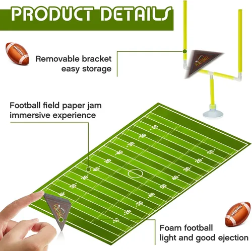 Miniatura 3 de 12 piezas de mini juegos de fútbol de dedo mini juegos deportivos de mesa con pelotas de fútbol de espuma, poste de portería y tarjetas, juguetes