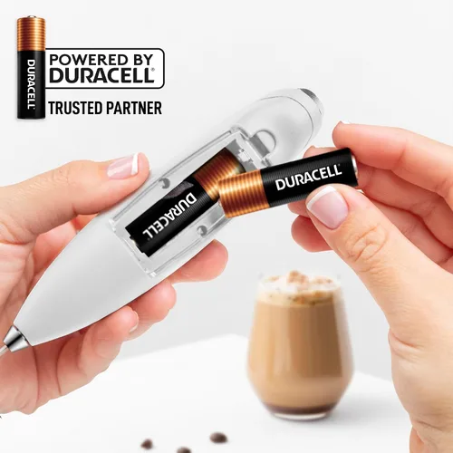 Miniatura 569 de Zulay Milk Boss Espumador de leche potente manual, hace espuma para latte, batidor para mezclar bebidas, café, miniespumador para capuchino, frappé