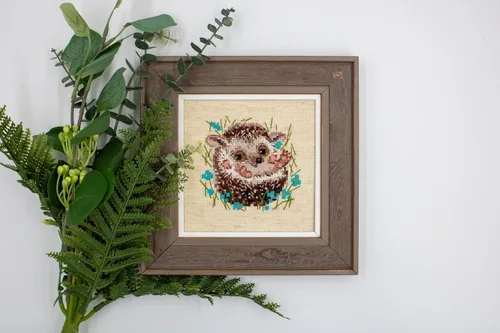 Miniatura 7 de RIOLIS - Little Hedgehog 1753, kits de punto de cruz de animales 5,12" x 5,12, kits de punto de cruz para principiantes y avanzados, kit de punto