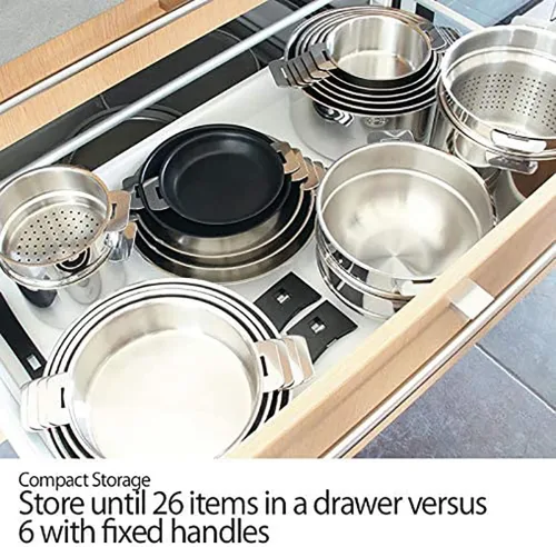 Miniatura 5 de Cristel Strate L - Sautepan de acero inoxidable con tapa de vidrio, 3.5 cuartos de galón