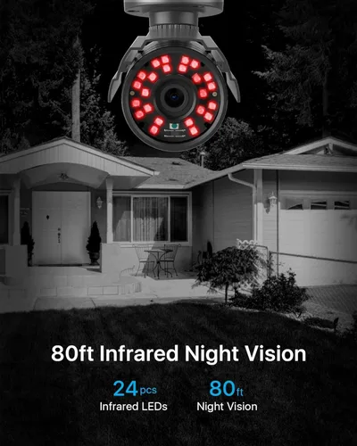 Miniatura 4 de ZOSI Cámara de seguridad 1080P HD TVI para la oficina en casa sistema de vigilancia CCTV Bullet BNC cámara con visión nocturna negro (renovado)