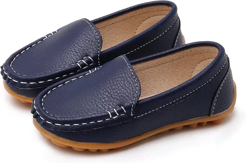 RVROVIC Mocasines planos Oxford de piel sintética para niños y niñas (niño pequeñoniño pequeño)