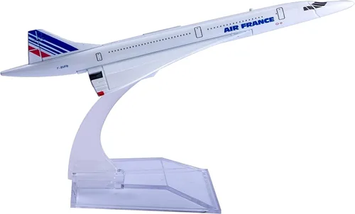 Modelo Avión Air France F-BVFB Concorde Modelo Avión Avión Metal Aviones de aleación fundida a presión para regalo y colección (Francia Concorde)