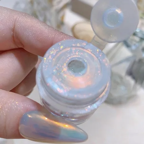 Miniatura 7 de Moonlight - Polvo de uñas cromado, arco iris, 3 frascos, polvo de uñas Aurora, unicornio, sirena, cromado, polvo para uñas, purpurina