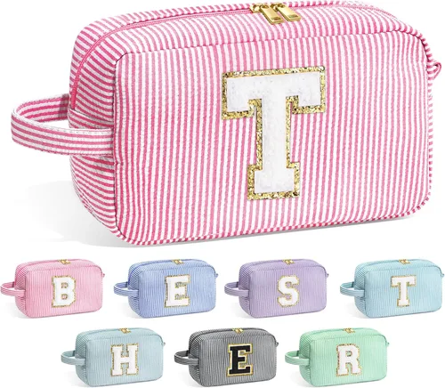 Miniatura 53 de Bolsa de Maquillaje con Inicial YOOLIFE - Regalos de Cumpleaños para Mujeres, Niñas, Mamá, Hija, Amigas, Hermana, Maestra, Regalos de Propuesta