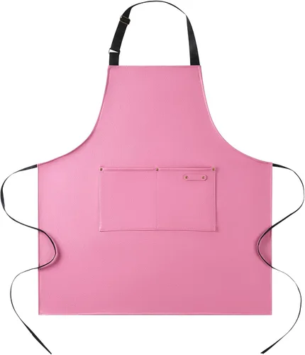 Miniatura 12 de eywlwaar Delantal impermeable de poliuretano con 2 bolsillos grandes, delantal ajustable a prueba de aceite para cocina, lavavajillas, cocina, 29.92