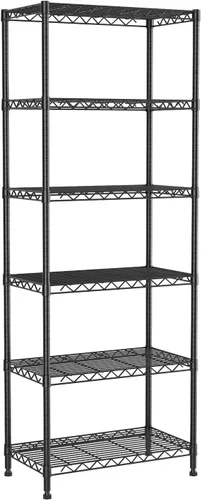 Miniatura 11 de Estantería resistente de 5 niveles, 30 pulgadas de ancho x 14 pulgadas de profundidad x 62 pulgadas de alto, estantería de metal con ruedas