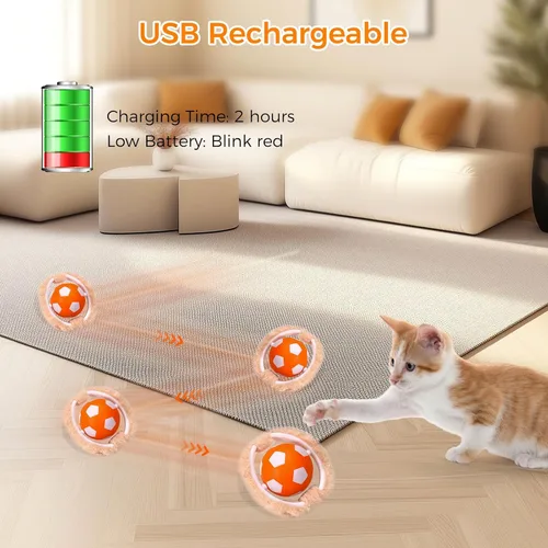 Miniatura 6 de VIWIK Juguetes interactivos para gatos de interior, juego de caza de ratones para esconderse, juguete de pelota para gatos, juguetes de gatitos