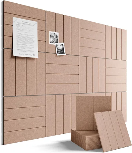 Miniatura 35 de Tablero de anuncios de fieltro grande de 36 x 24 pulgadas, alternativa al tablero de corcho – Paquete de 6 con 40 pestañas adhesivas extraíbles