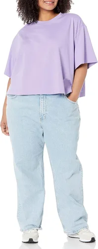Miniatura 7 de Tienda Essentials Camiseta de manga corta de algodón orgánico con hombros caídos para mujer (disponible en tallas grandes)